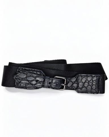 Crossbody en piel de cocodrilo colombiano