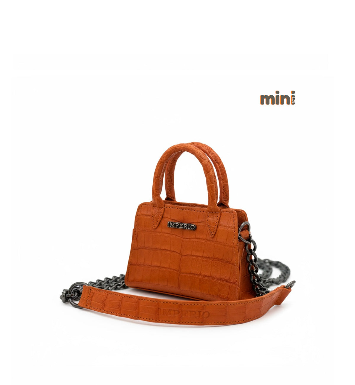 Bolsa Mini Naranja Cocodrilo