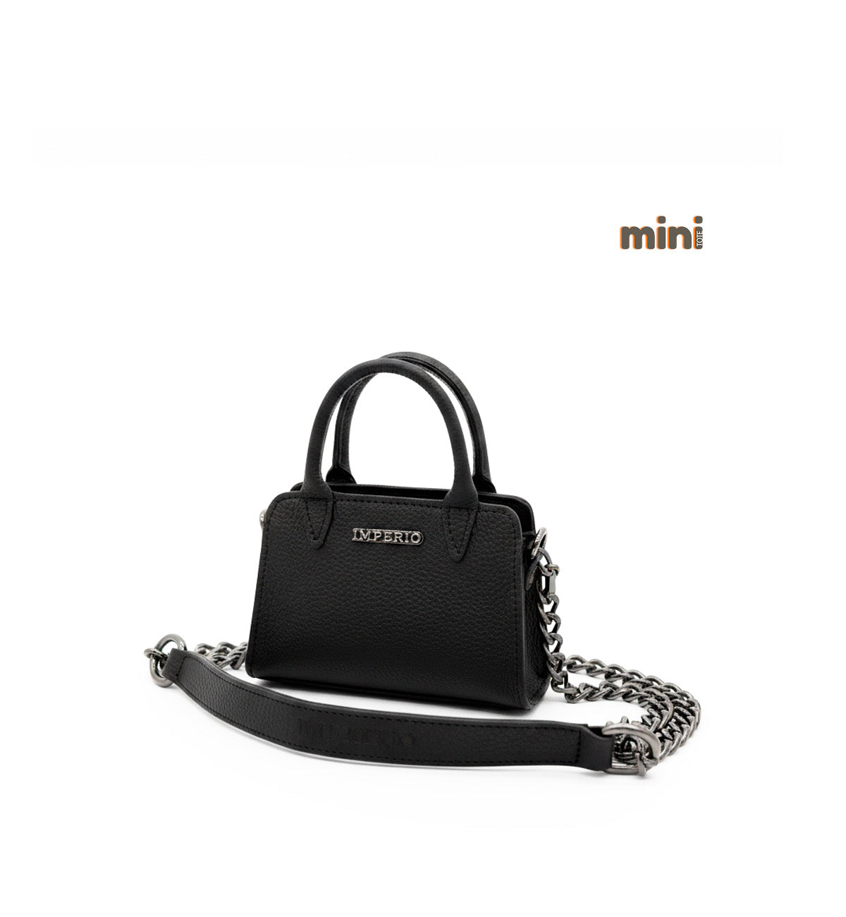 Bolsa Mini Negro Grabado