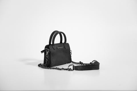 Bolsa Mini Negro Grabado