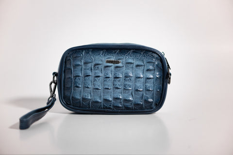 Crossbody Blue Croc