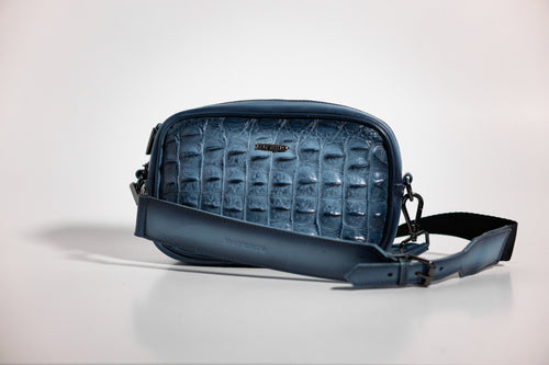 Crossbody Blue Croc