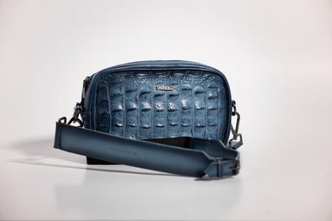 Crossbody Blue Croc