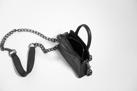 Bolsa Mini Negro Grabado