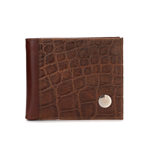 Billetera en piel genuina de alligator