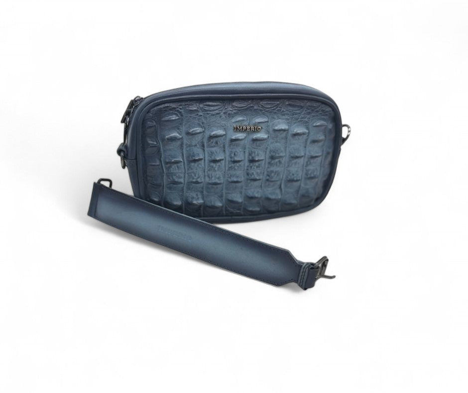 Crossbody Blue Croc