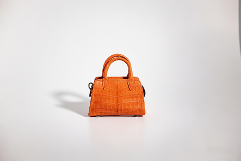 Bolsa Mini Naranja Cocodrilo