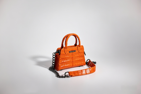 Bolsa Mini Naranja Cocodrilo